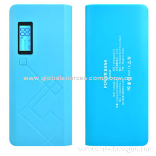 12,000mAh Fashionable and Portable Power Banks for iPad with LCD Screen, LED Flashlight